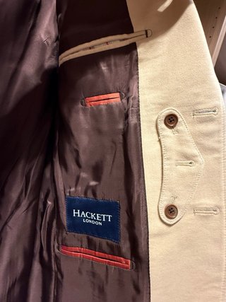 Americana Hackett London Beige Talla 38 S