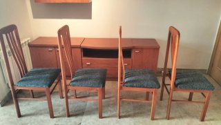 Set de 4 Sillas de Comedor de Madera