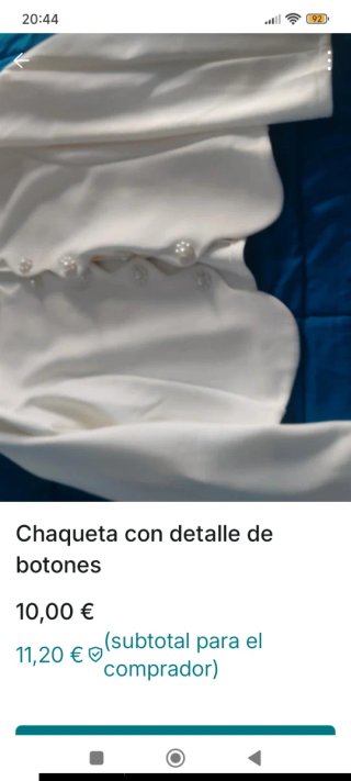 Chaqueta de vestir blanca