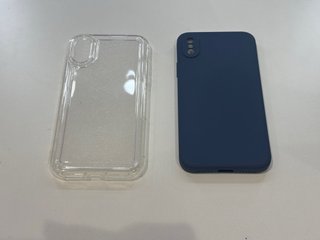 Cover iPhone X/XS trasparenti e blu
