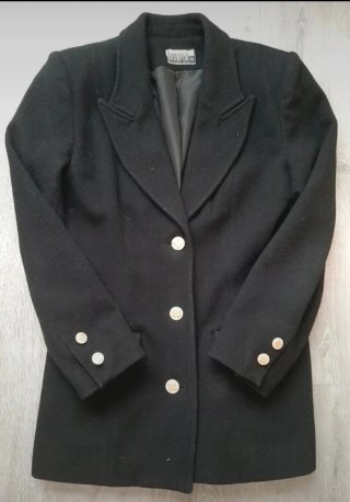 Abrigo Blazer Lana Negro