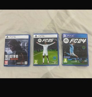 Pack 3 Juegos PS5/PS4: FC25, FC24, TLOU2