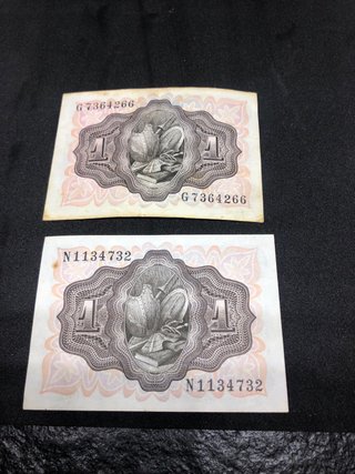 Billetes 1 Peseta Banco de España años: 48, 51, 53