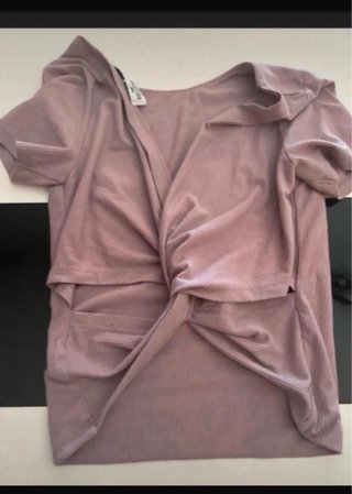 Camiseta Hollister S Cruzada Rosa