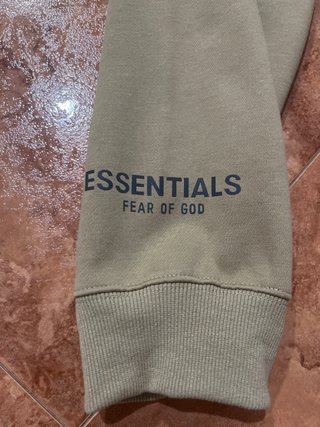 Sudadera Essentials Zip Caqui Talla XL