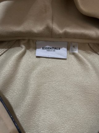 Sudadera Essentials Zip Caqui Talla XL