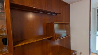 Mueble de pared de madera para salón