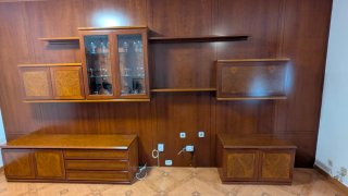 Mueble de pared de madera para salón
