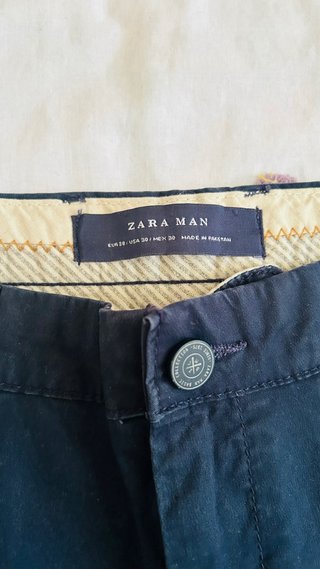 Pantalón corto azul marino Zara Talla 38