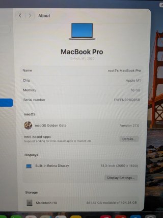MacBook Pro m1 16GB/500 13'