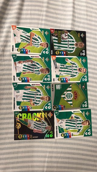 6 Cartas Panini Real Betis Adrenalyn XL