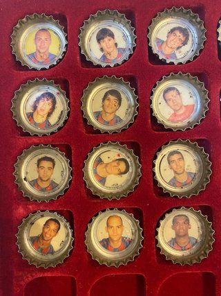 Colección 24 Chapas Coca-Cola FCBarcelona