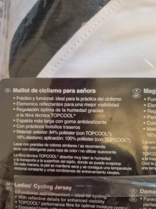 Maillot de Ciclismo Crivit Talla L