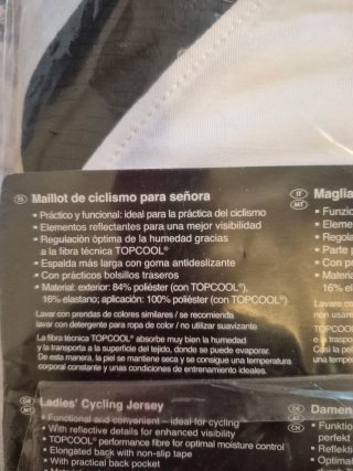 Maillot de Ciclismo Crivit Talla L