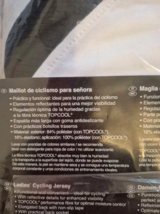 Maillot de Ciclismo Crivit Talla L