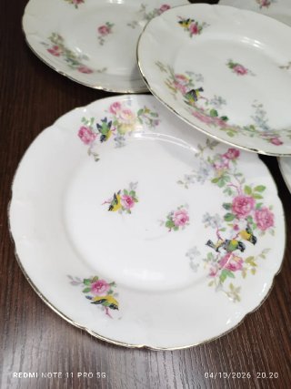 7 Platos Postre Porcelana Francesa vintage