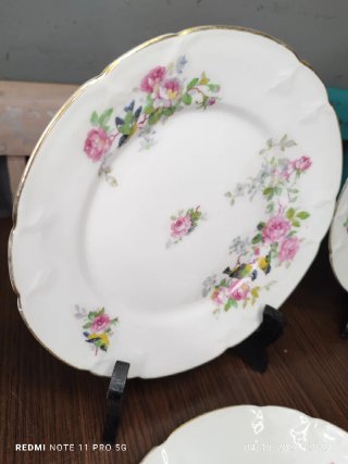 7 Platos Postre Porcelana Francesa vintage