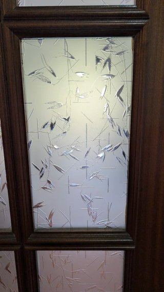 Puerta doble de salón con vidriera