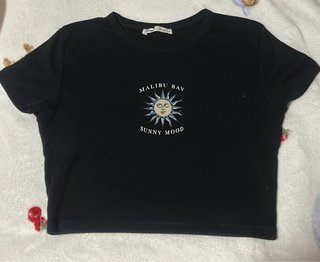 Top Negro Manga Corta Pull&Bear