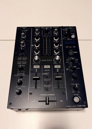 Pioneer DJM-450 Mesa Mezclas 2 Canales Negra