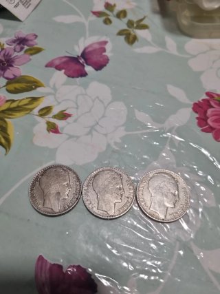 3 Monedas Francesas Plata