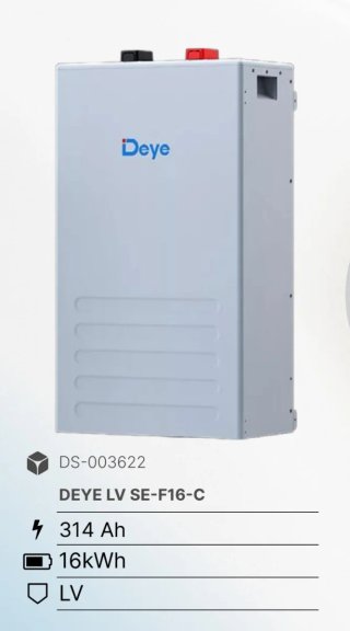BATERIA DEYE 16KW 48V LITIO