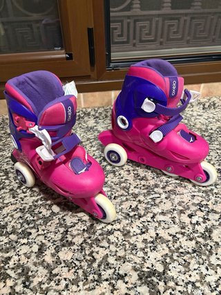 Patines Oxelo Niña Ajustables Rosa/Morado