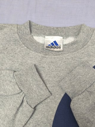 Adidas Sudadera Vintage Años 90 Cuello Redondo M