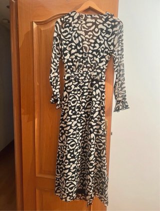Vestido Midi Zara Estampado Talla S