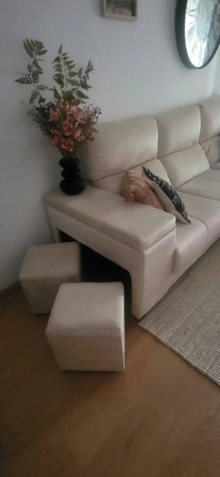 Sofá Chaiselongue Derecha Beige