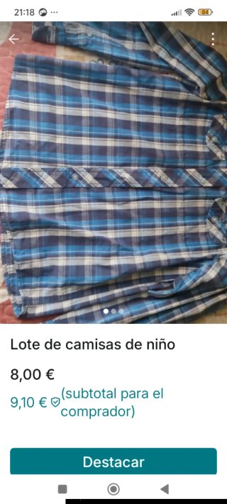 Lote de 3 Camisas de Cuadros para Niño