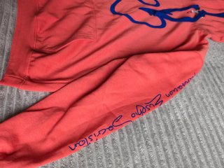 Sudadera con Capucha Roja y Azul
