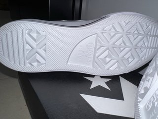 Converse All Star Blancas con Plataforma de Piel