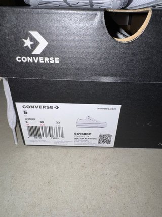Converse All Star Blancas con Plataforma de Piel
