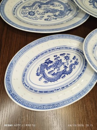7 Bandejas Vintage Porcelana China Dragones