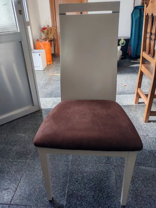 Juego de 4 sillas de comedor blancas
