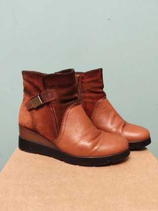 Botines Hispanitas Marrones Piel Talla 37