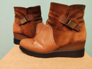 Botines Hispanitas Marrones Piel Talla 37