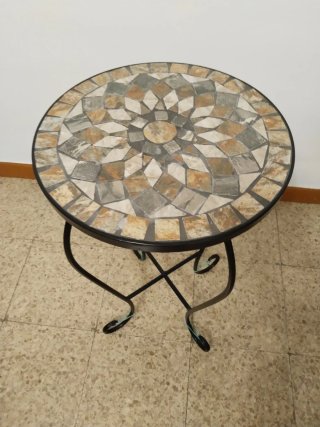 Mesa Auxiliar de Hierro y Terracota