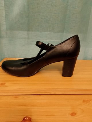 Zapatos tacón cuadrado negros Talla 40