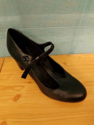 Zapatos tacón cuadrado negros Talla 40