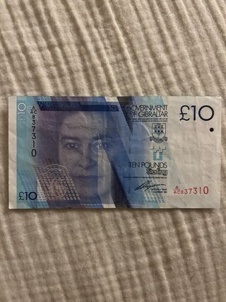 Billete de 10 Libras de Gibraltar