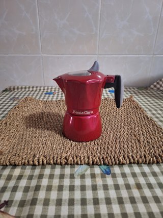 Cafetera Italiana Santa Clara Roja