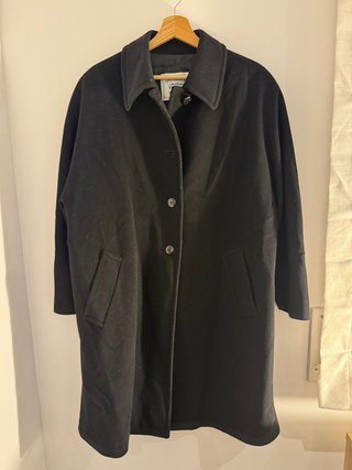 Abrigo Burberrys negro oversize vintage