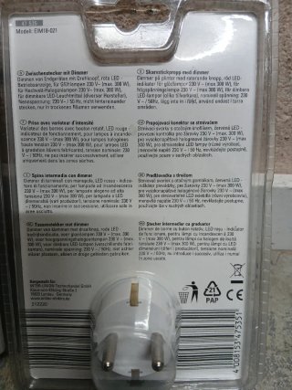 Set di 4 Adattatori Spina con Dimmer UNITEC