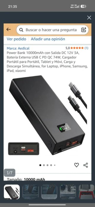 Powerbank 10000mAh 12V e 5V nuovo