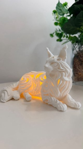 Luminária Gato Maine Coon