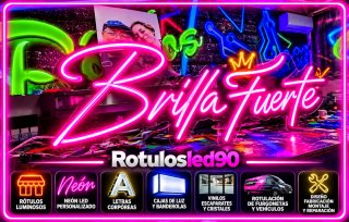 Rótulos luminosos, neón led y carteles letreros