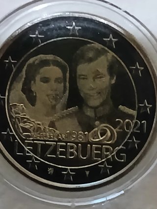 Moneda 2 Euros Conmemorativa Luxemburgo 2021