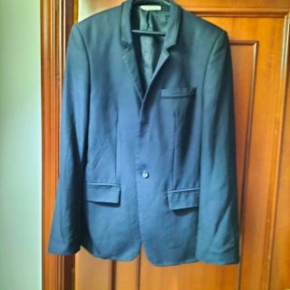 Chaqueta de traje negra hombre